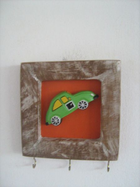 quadro de carrinho porta chave