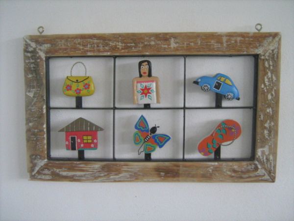 quadro de ferro 6 espaços desenhos variados