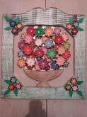 quadro de flores vazado
