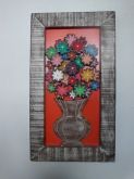 quadro de flores vaso alho