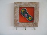 quadro de chinelinho porta chave