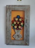 quadro de flores vaso alho