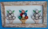 quadro 3 vasos de flores
