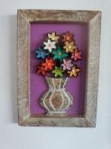 quadro de flores vaso alho