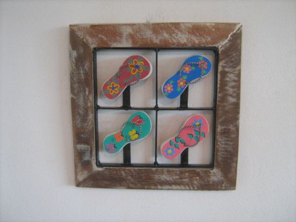 quadro de ferro 4 espaços desenhos variados